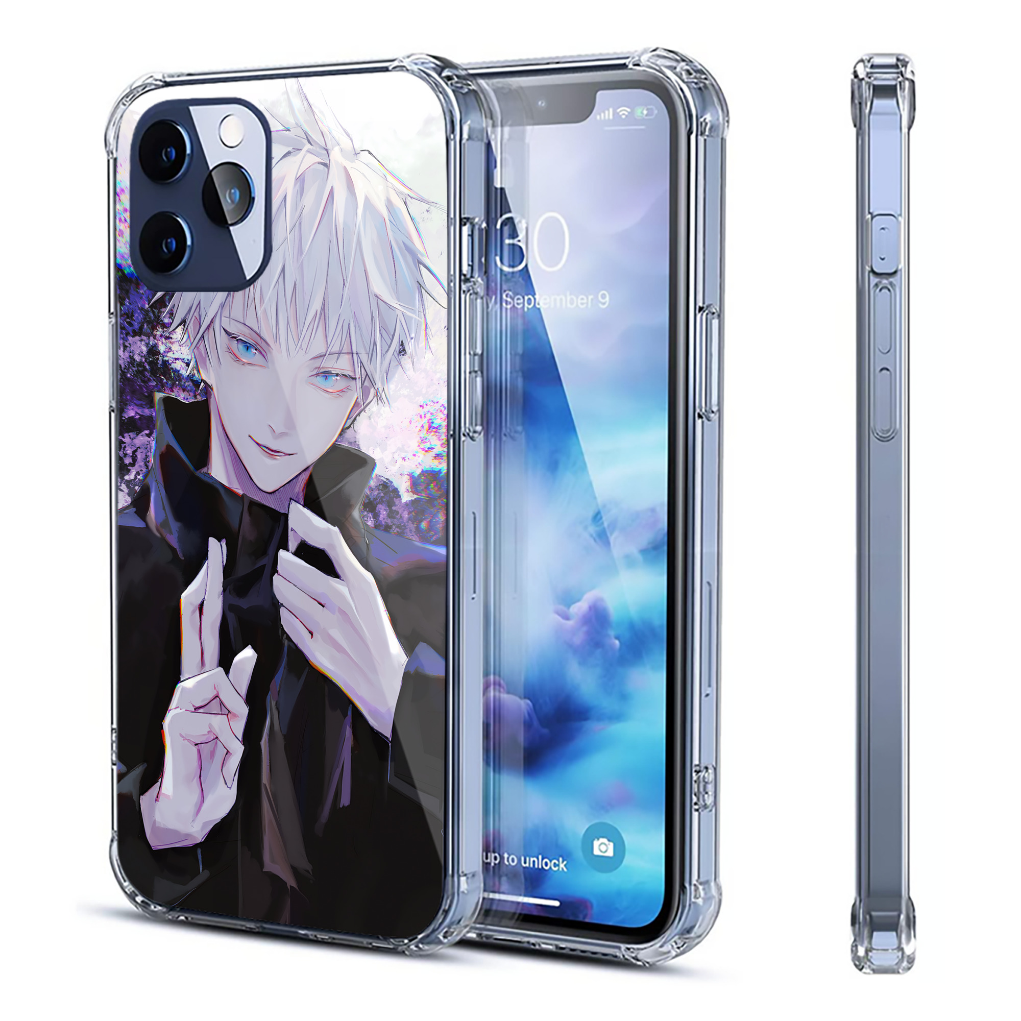 （画像用） 呪術廻戦 Jujutsu Kaisen 【iPhone 12シリーズ対応】透明スマホケース（クリアソフトケース）